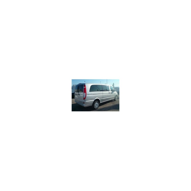 Kit film solaire Mercedes-Benz Vito (2) Extra Long 4 portes (2003 - 2014) 1 porte latérale, 2 vitres ouvrantes droite et gauche latérales et 2 portes arrière