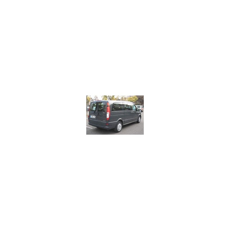 Kit film solaire Mercedes-Benz Vito (2) Long 5 portes (2003 - 2014) 1 porte latérale, 2 vitres ouvrantes droite et gauche latérales et 2 portes arrières