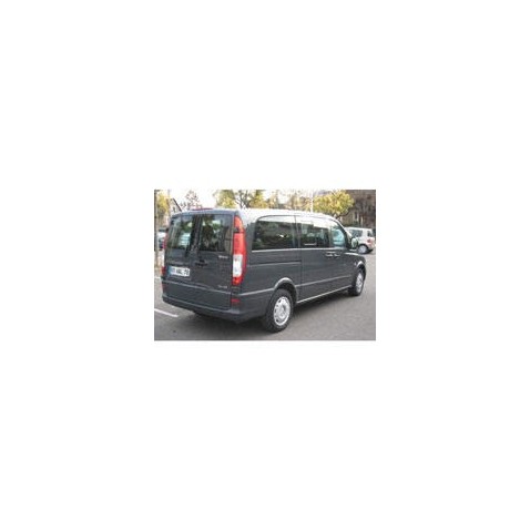 Kit film solaire Mercedes-Benz Vito (2) Long 5 portes (2003 - 2014) 1 porte latérale, 2 vitres ouvrantes droite et gauche latérales et 2 portes arrières