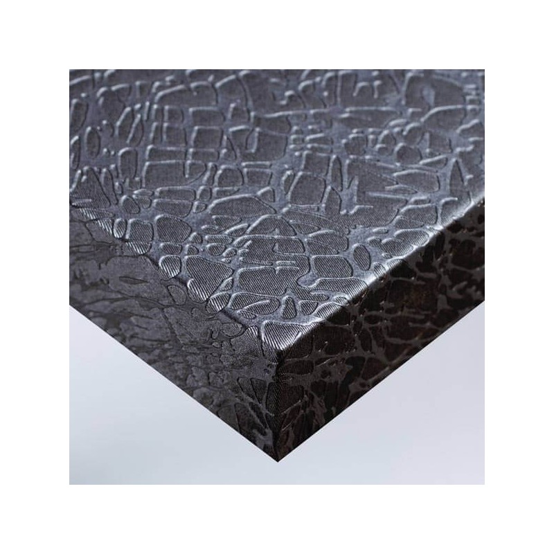 Décoration murale film adhésif tissus craquelé gris argenté