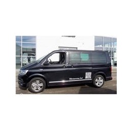 Kit film solaire Volkswagen Transporter T6 (6) Court 6 portes (depuis 2016) 2 portes latérales avec vitres ouvrantes et 2 portes arrières