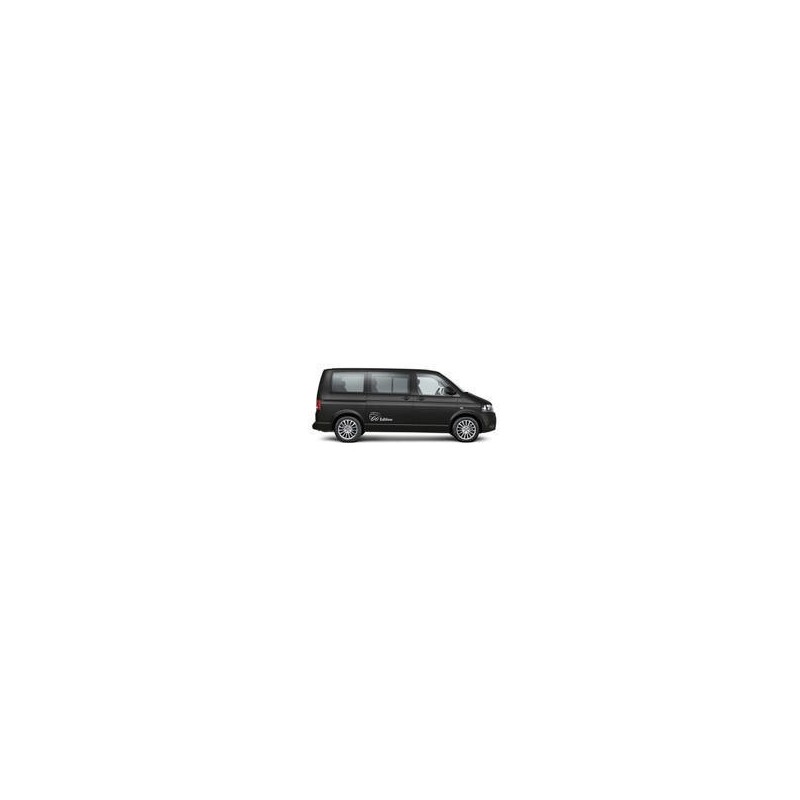 Kit film solaire Volkswagen Transporter T6 (6) Court 4 portes (depuis 2015) 1 porte latérale, 1 vitre latérale droite fixes, 1 vitre latérale gauche coulissante et hayon