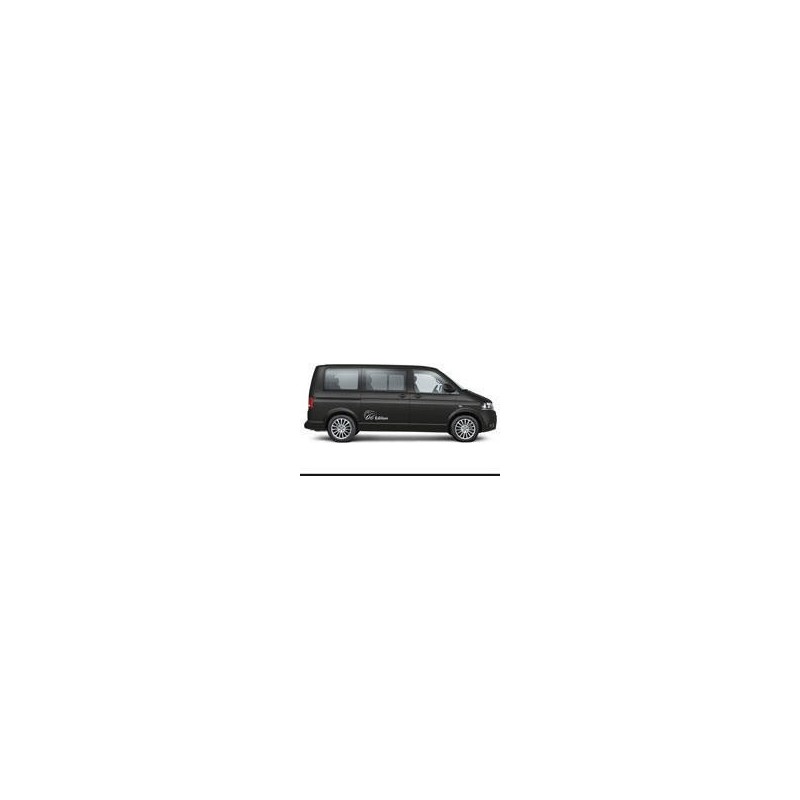 Kit film solaire Volkswagen Transporter T6 (6) Court 6 portes (depuis 2015) 2 portes latérales, vitres coulissantes et 2 portes ar